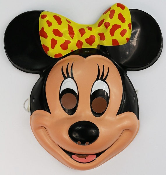 Vintage Walt Disney Minnie Mouse Halloween Mask Mickey Ben Cooper Costumes  ES 