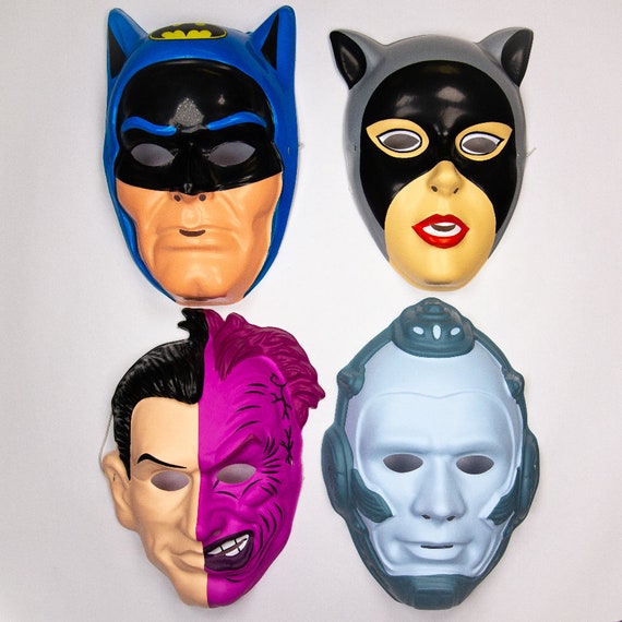 om foretrække Tilmeld Vintage DC Comics Batman Halloween Masks Lot Catwoman Two Face - Etsy