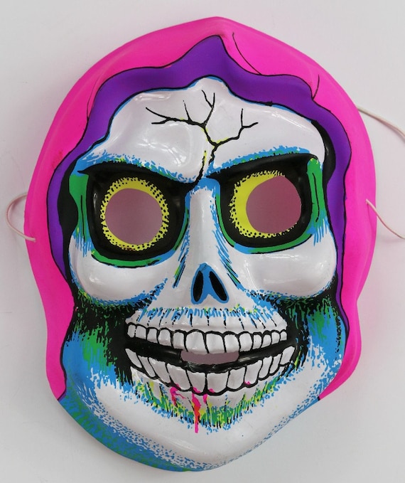 Vintage Death Skeleton Halloween Mask Grim Reaper Skull  display picture 1