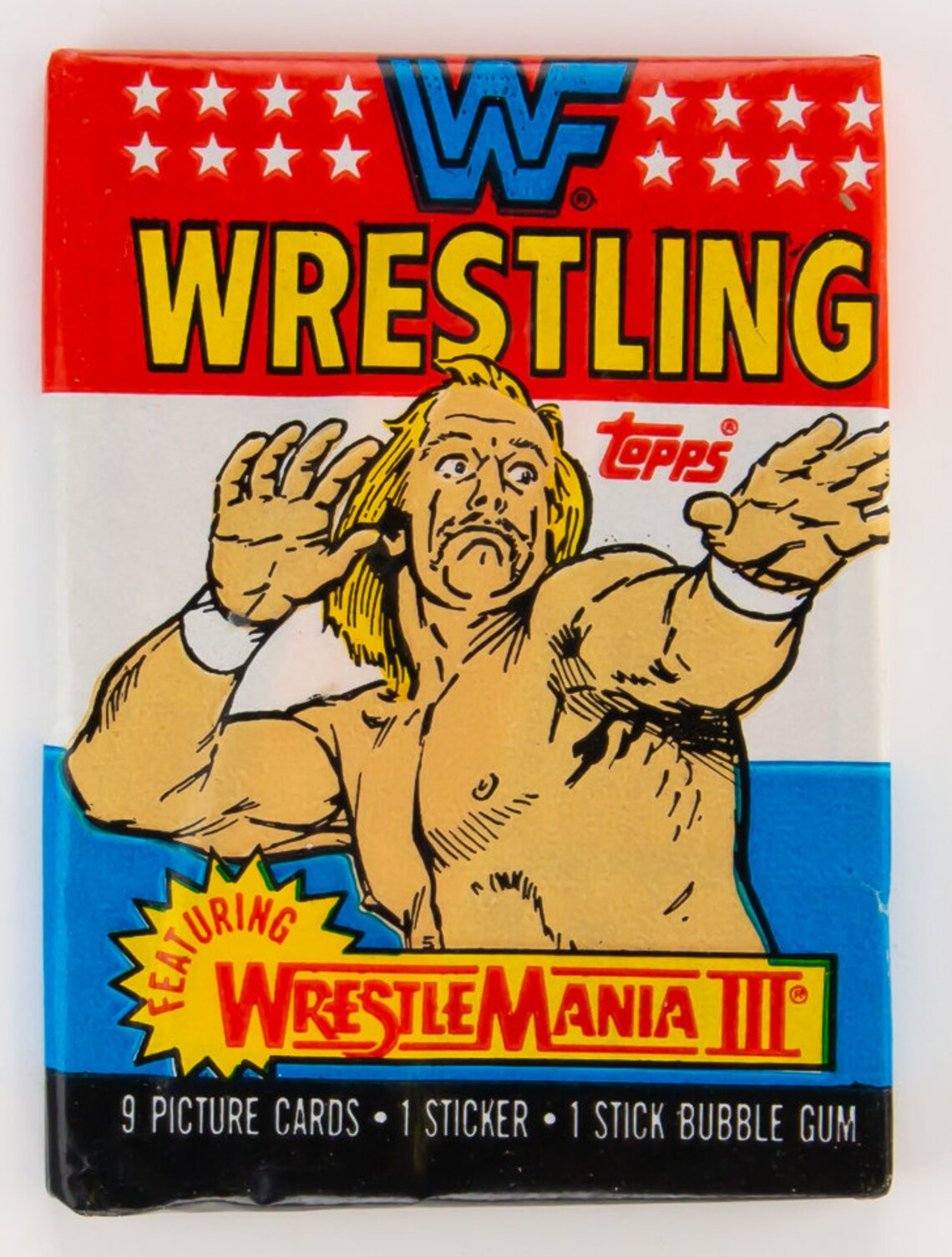 WWF Vintage Trading Cards ONE Wax Pack 1987 Topps Wrestling | Etsy