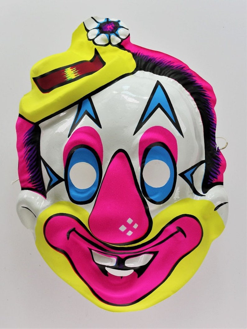 Vintage Circus Clown Halloween Mask Y193