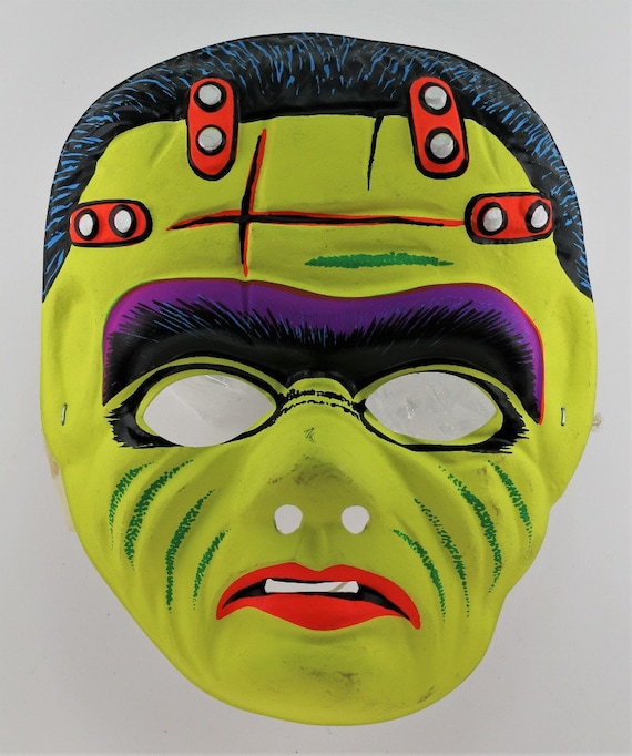 Vintage Frankenstein Halloween Mask Frank Monster 197… - Gem
