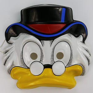Vintage Walt Disney Scrooge McDuck Ducktales Halloween Mask  Duck Tales