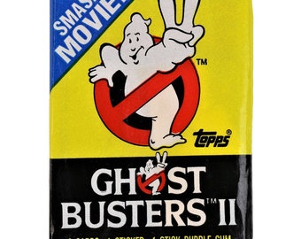 Ghost Busters 2 Vintage Trading Cards ONE Wax Pack1989 Topps Ghostbusters