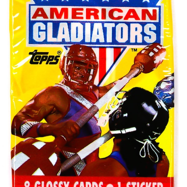 American Gladiators Vintage Topps Trading Cards ONE Wax Pack 1991 Sports