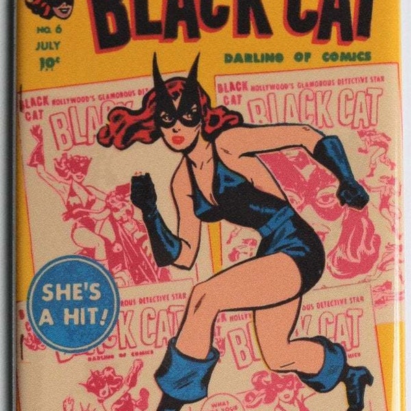 Black Cat Comic Book #6 Cover FRIDGE MAGNET Harvey Comics Shes a Hit