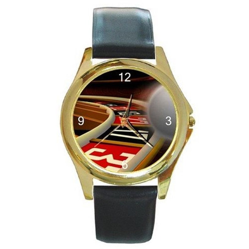 Gambling Roulette Wheel on a Mens Gold Tone Watch with Etsy