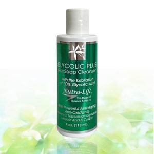 Nutra-Lift® Glycolic Plus Non Soap Cleanser Plus POWERFUL ANTI-OXIDANTS 4 oz.