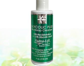 Nutra-Lift® Glycolic Plus Non Soap Cleanser Plus POWERFUL ANTI-OXIDANTS 4 oz.