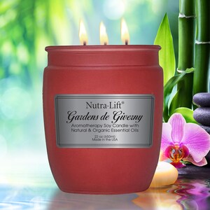 Nutra-Lift® GARDENS de GIVERNY Organic Soy Aromatherapy Candle 22 OZ