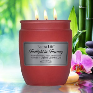 Nutra-Lift® TWILIGHT in TUSCANY Organic Soy Aromatherapy Candle 22 oz