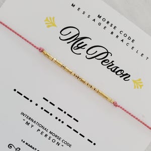 14k My Person Morse Code Bracelet in Solid Gold, Gold Filled or Sterling Silver, Hidden Message Bracelet, Friendship Bracelet