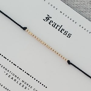 FEARLESS Morse Code Message Bracelet