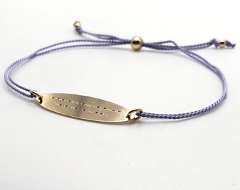 14K One Day At A Time morsecode armband met geheime boodschap, soberheidscadeau, sobere verjaardag, cadeau van sponsor, sobere armband sobere vriend