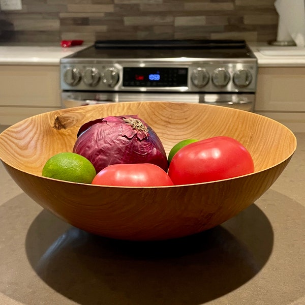 Ash Thin Salad Bowl - medium (11" diam  x 3.75")  thin Ash salad bowl