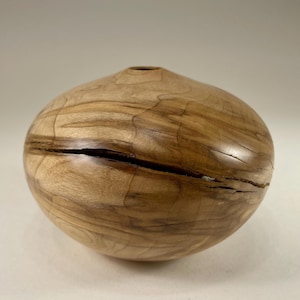 Handmade Maple Burl Vessel - very small opening