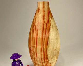 Box Elder Burl Vase - exquisite large (4" x 8.5") Box elder vase