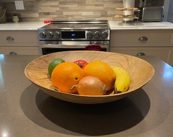 Elm Salad/Fruit Bowl - medium/large (14" diam) thin rustic bowl