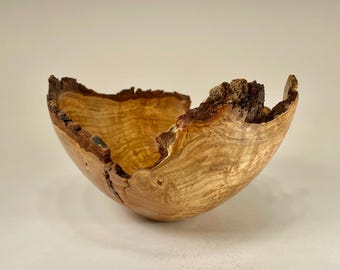 Cherry Burl Decorative Bowl - medium-large (10.75" x 6.75") Cherry burl live edge bowl