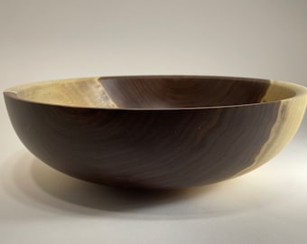 Walnut Salad Bowl - medium/large  (13" diam) Black Walnut calabash salad bowl