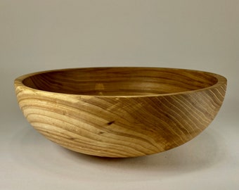 Elm Calabash Salad Bowl - medium (12" diam  x 4.25")  white elm salad bowl