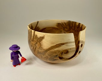 Ambrosia Maple Yarn Bowl - large (8" diam) Ambrosia maple yarn bowl