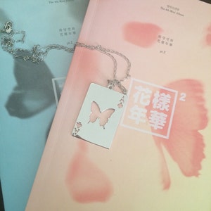 BTS RUN Butterfly Card The Most Beautiful Moment in Life Pt.2 HYYH Pt.2 In The Mood For Love Pt.2 necklace 3 colors available image 3
