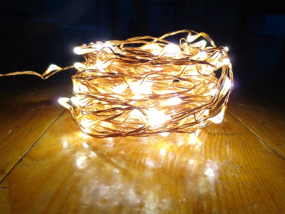 Fairy Star Lights Extra Long 39 Ft Warm White Led Copper Image 0
