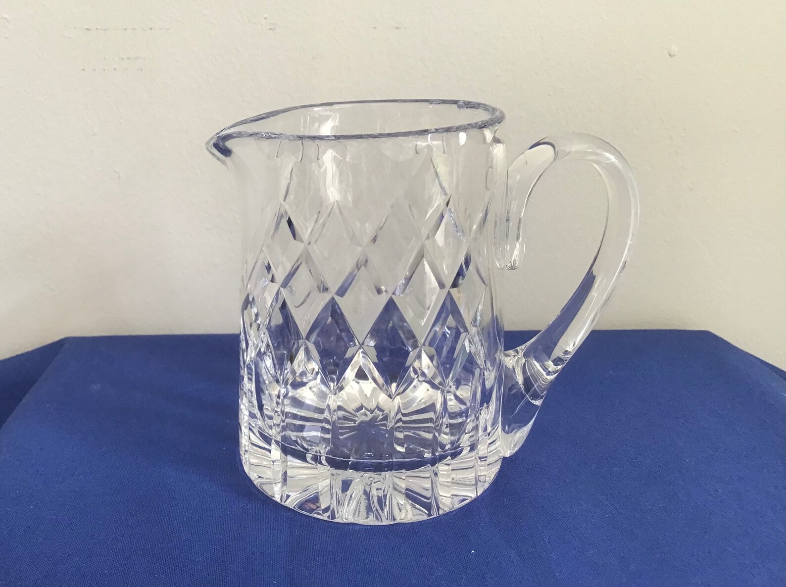 Vintage Crystal Cut Glass Cream/Milk Jug. Etsy