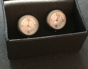 Cuff Links by Authentics. “Clock Face”. Original Box. Ideal and Great Gift.