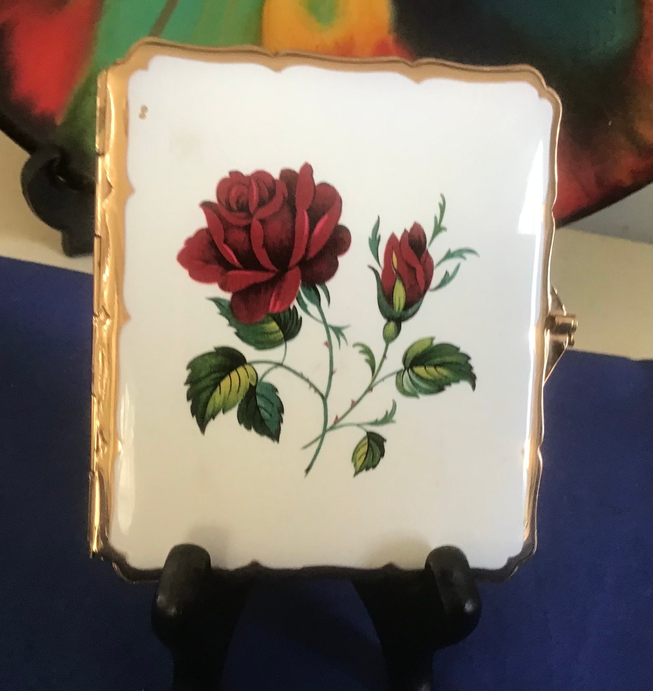 Retro Stratton Cigarette/ Card Case. Featuring Stylish Red