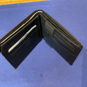 Vintage Black Wallet. Genuine Leather.