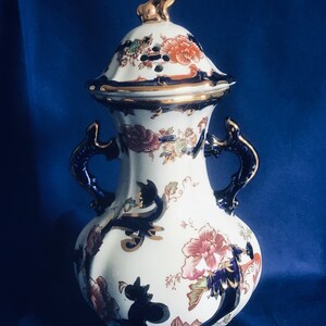 Vase Mason's Mandalay - Hexagonal - Rouille & Cobalt - Vintage UK