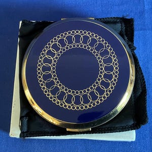 Polvo compacto Stratton. En caja. Vintage. Convertible. Coleccionable. Azul precioso. Ideal para regalar.