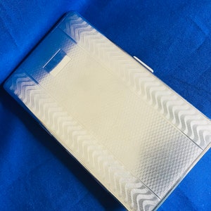 Cigarette Case Silver Tone Metal by Har-Bro. Era 1950&#39;s. Made in England.