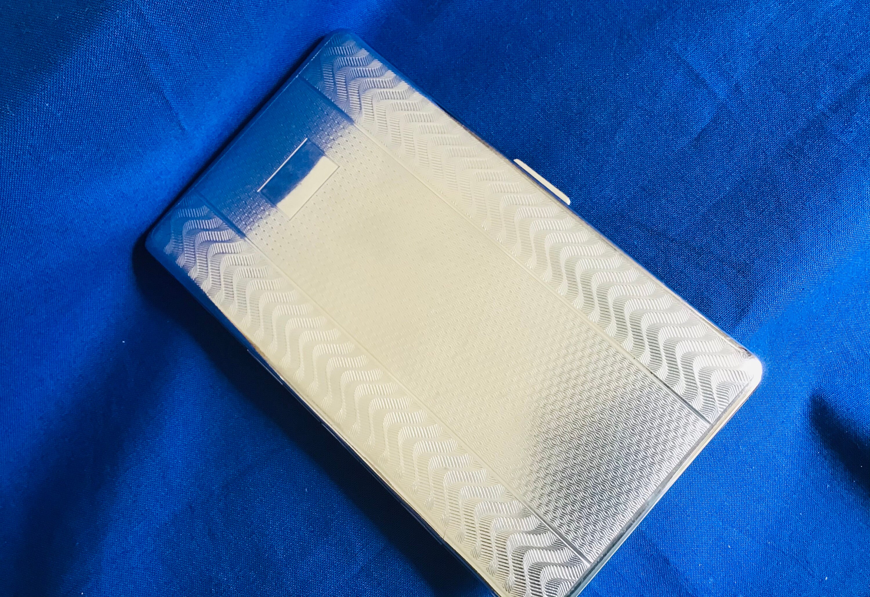 Cigarette Case Silver Tone Metal by Har-bro. Era 1950's. Made in England