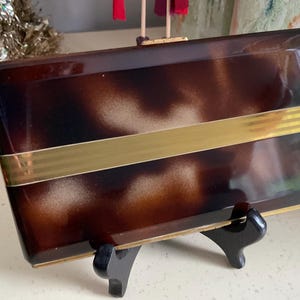 Gold und Schildpatt Zigaretten Etui. Hergestellt in England. Misst 14cms mal 8,25cms. Hohes Sammlerstück.