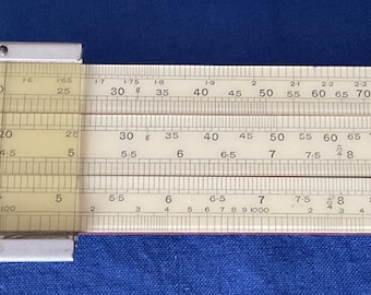 Vintage “Unique” Log Log Slide Rule. Collectible. Original Sleeve.
