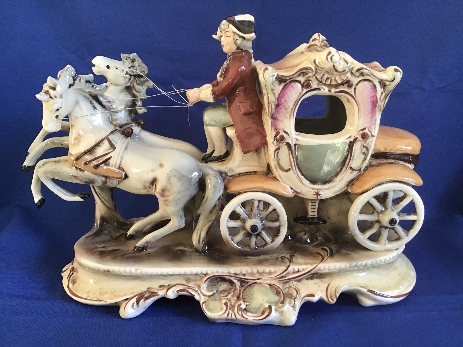 Grafenthal Porcelain Horse and Carriage. Stamped on the Base. Etsy
