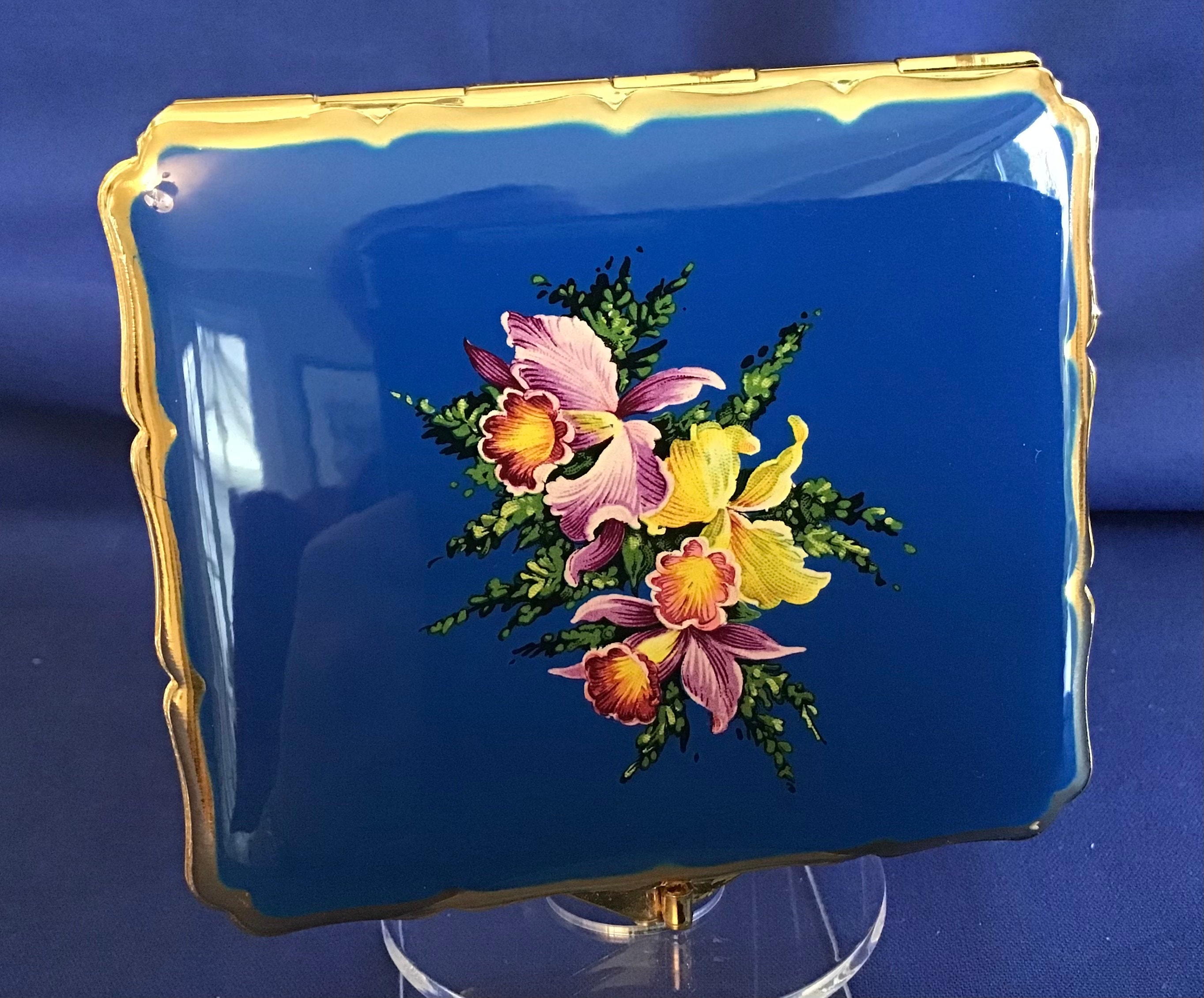 Stratton1789ヴィンテージ小物入れ Retro Stratton Cigarette/ Card Case. Featuring Stylish Floral