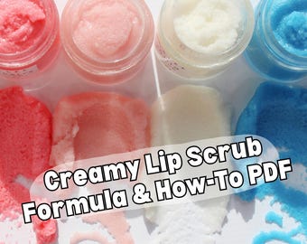 Creamy Lip Scrub Formula - Instant Digital Download - How to TaraLee Skincare DIY Recipes