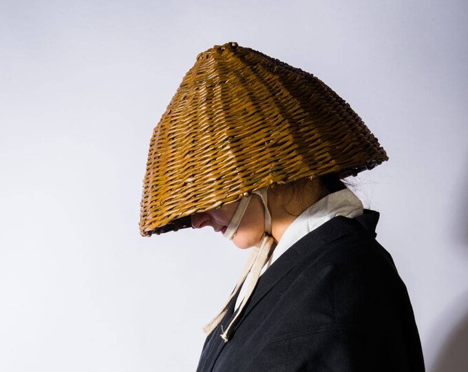 Japanese Monk Kasa Hat for Cosplay Etsy