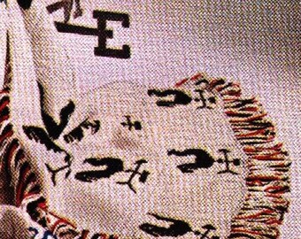 ePattern Vintage Knitting Pattern Afghan "Weathervane" 52" x 67" - Instant Download Pattern Digital Download Knit Knitted PDF Blanket Wrap