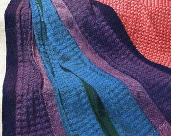 ePattern Vintage Knitting Pattern Afghan "Persian Stripes" 55" x 72" - Instant Download Pattern Digital Download Knitted PDF Blanket Wrap