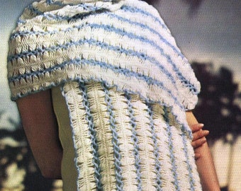 ePattern Vintage Hairpin Lace Pattern Shawl Scarf Stole Wrap Pattern Lightweight - Instant Download Pattern Digital Download PDF Shawl Stole