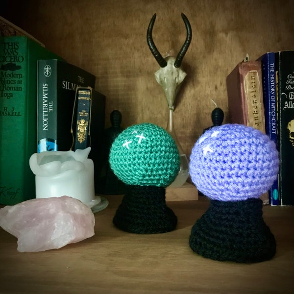 Crystal Ball Crochet Pattern PDF - Digital Pattern - Halloween crochet pattern - Witchcraft crochet - Magical crystal ball crochet