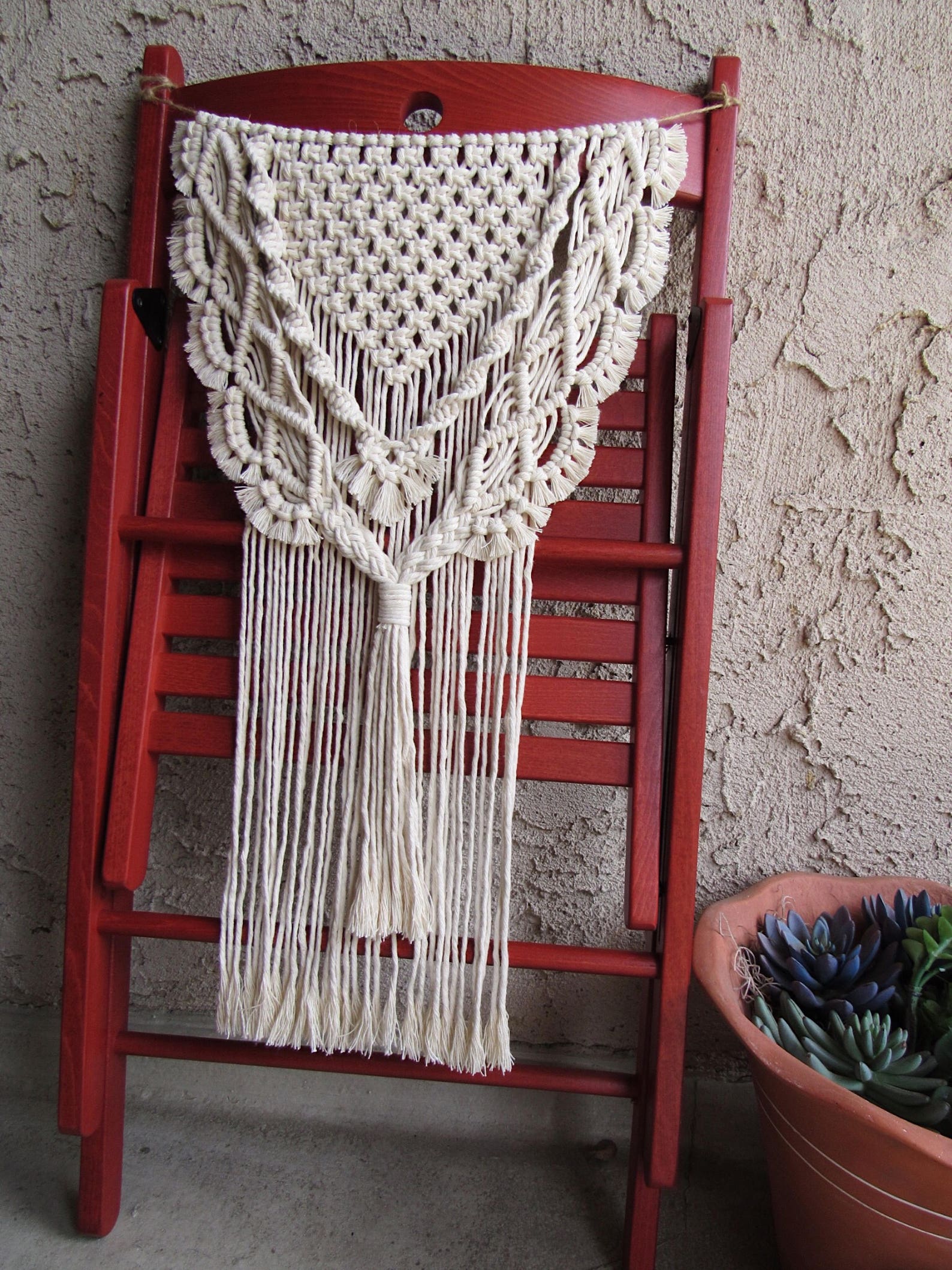 Decorative Macrame Chair Backing - Etsy