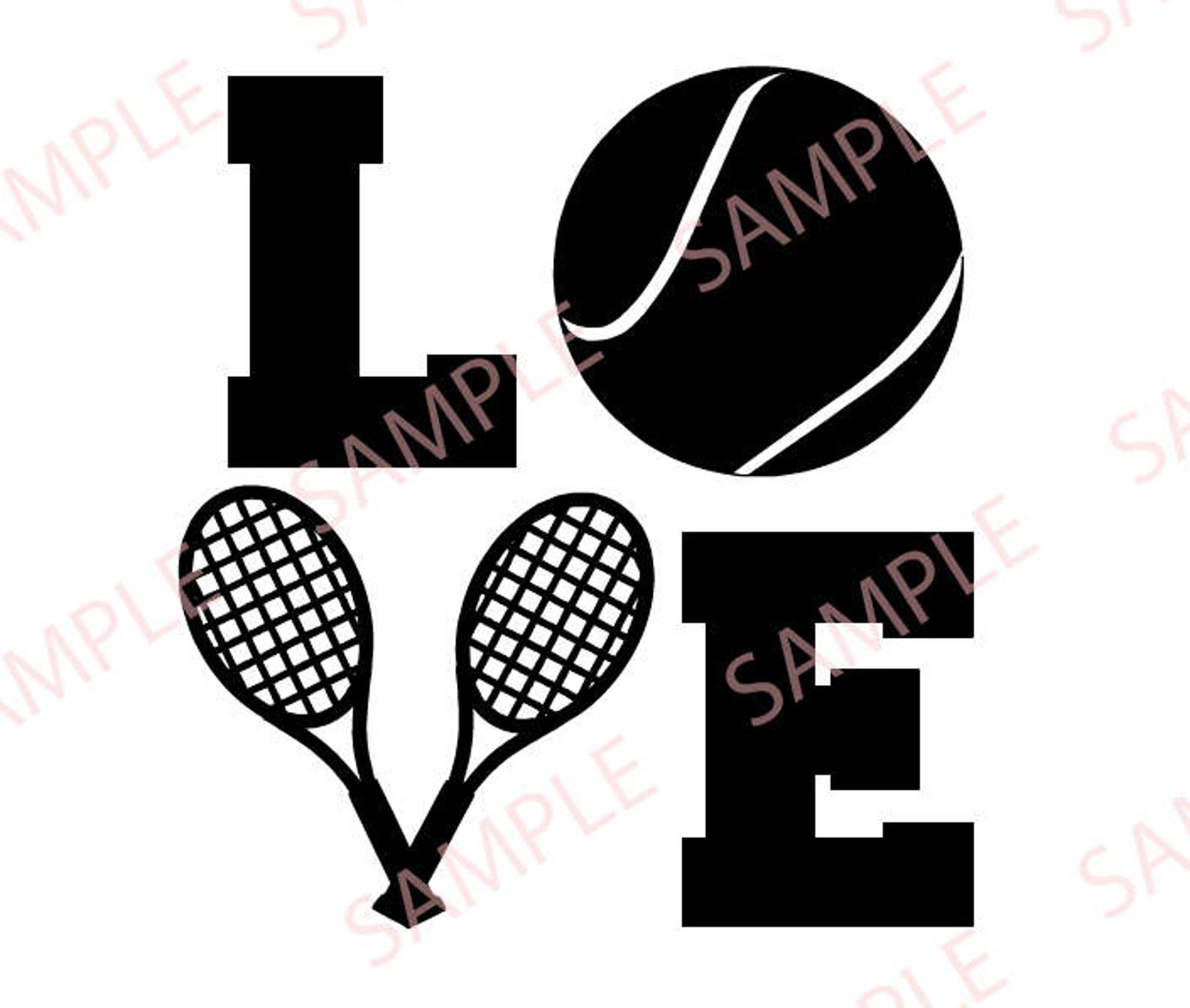 LOVE Tennis Svg Png Jpg Digital File Etsy