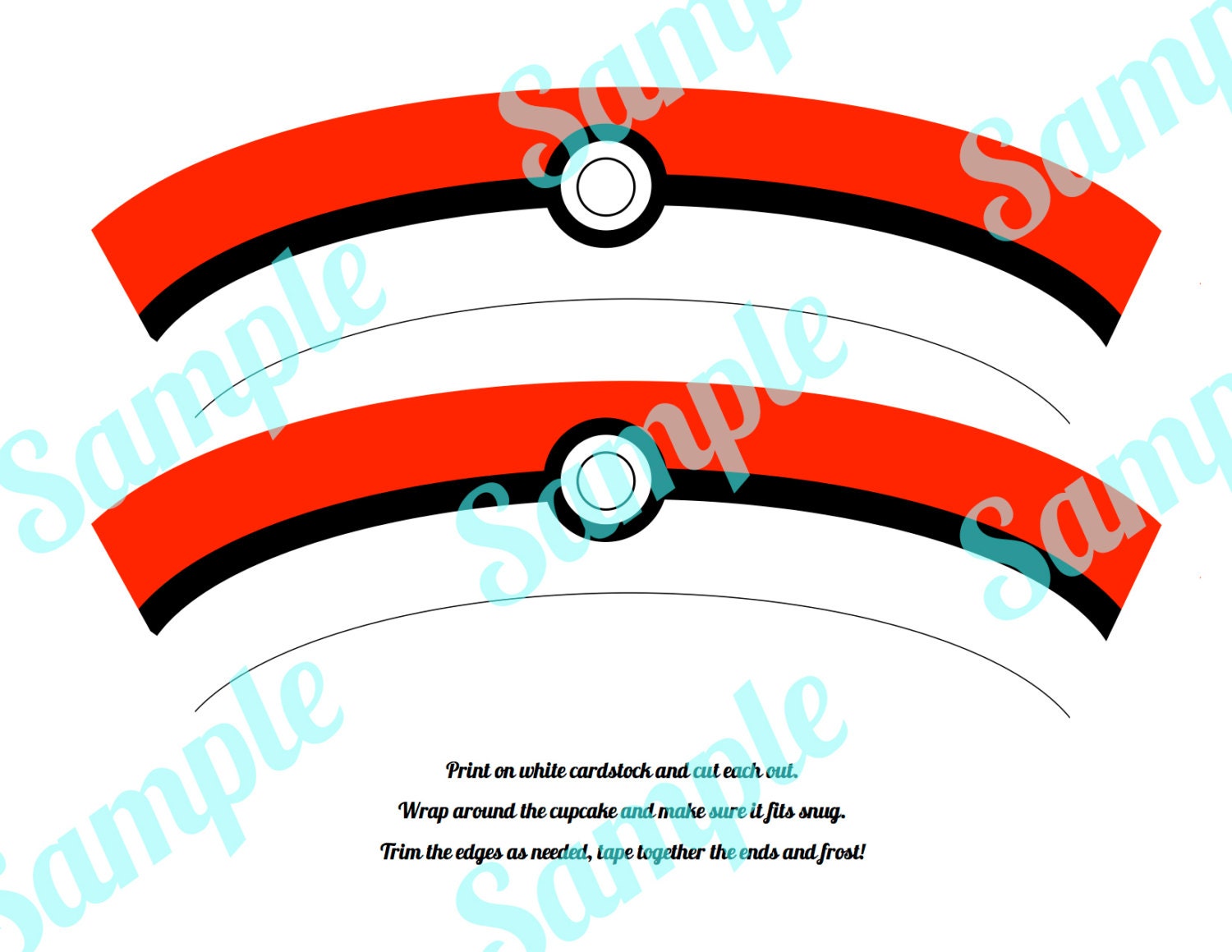Pokemon Pokeball Inspired Cupcake Wrapper Holder Birthday Etsy