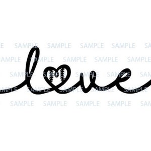 Love cursive heart Baseball Softball logo svg png digital file
